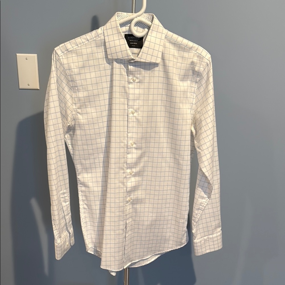 Men's Nordstrom  White Checkered Shirt